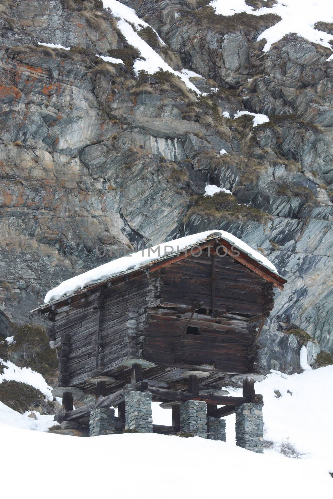 wooden hut