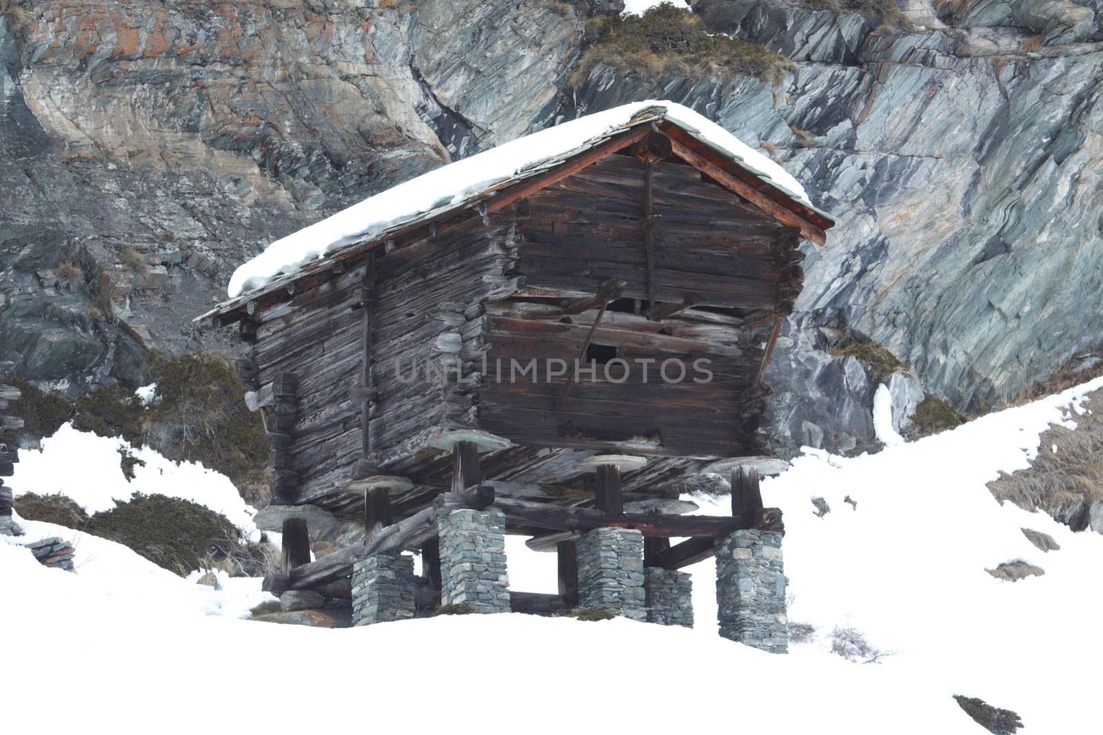 wooden hut