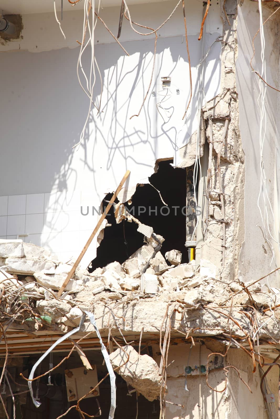Building Demolition,  Condemned House, Bremen, Germany, Europe