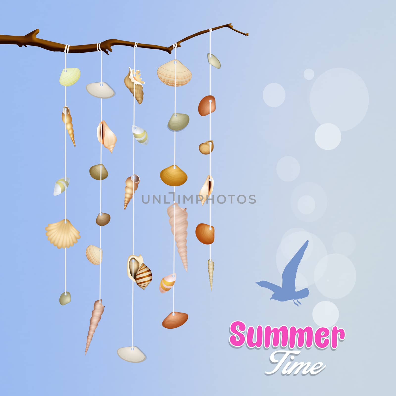 illustration of it's summer time