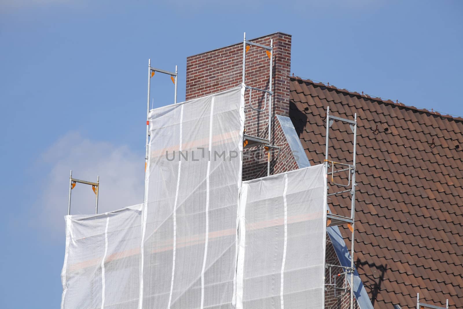 construction site on a  house roof