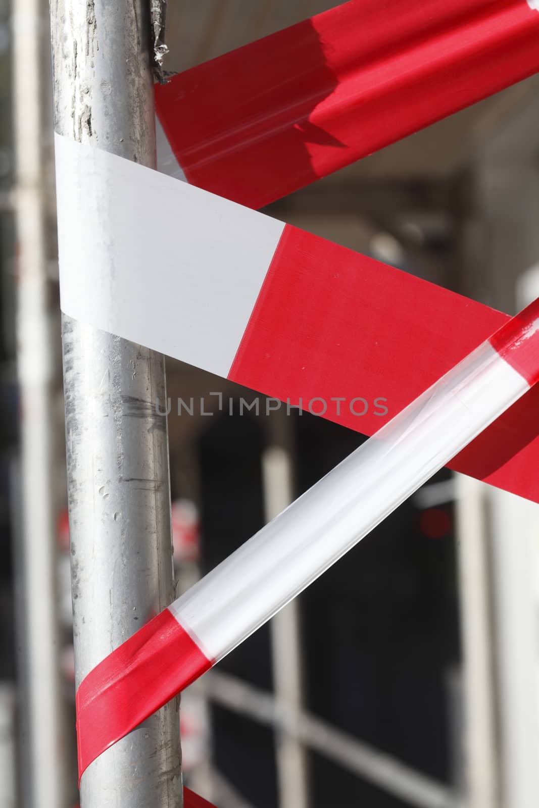 Construction site barrier tape