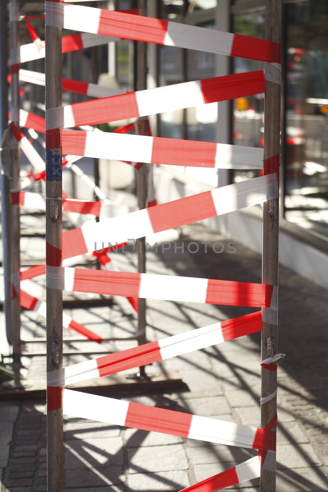 Construction site barrier tape