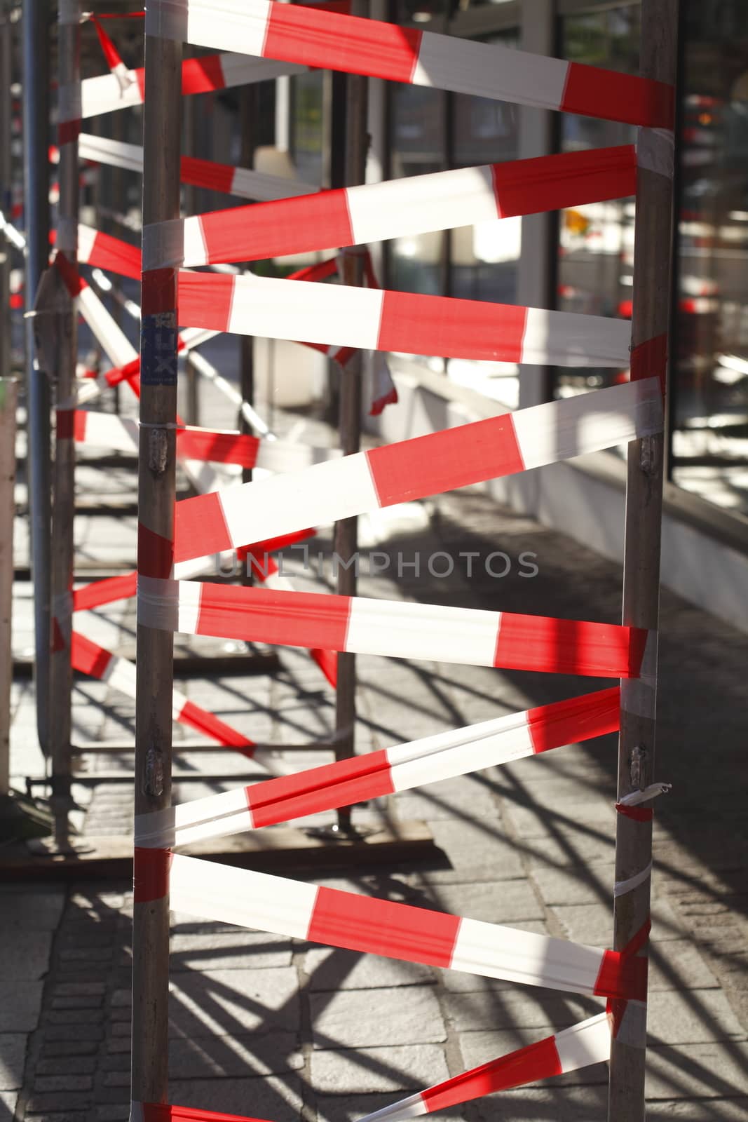 Construction site barrier tape