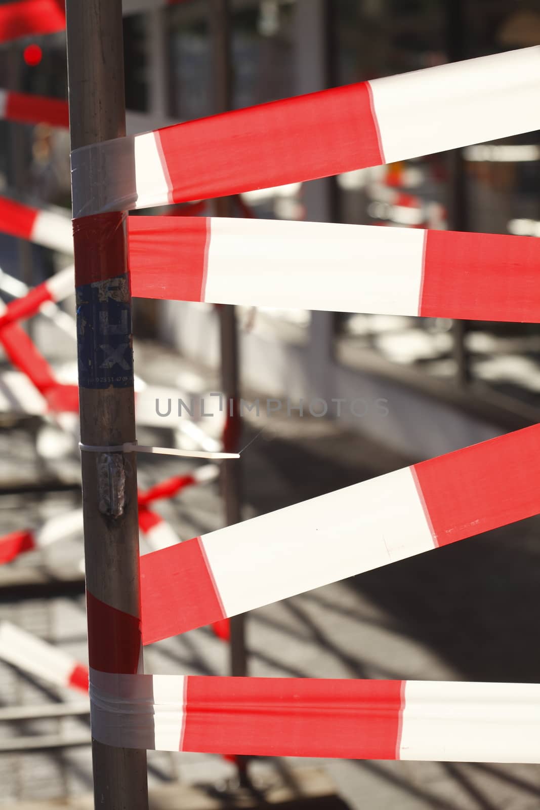 Construction site barrier tape