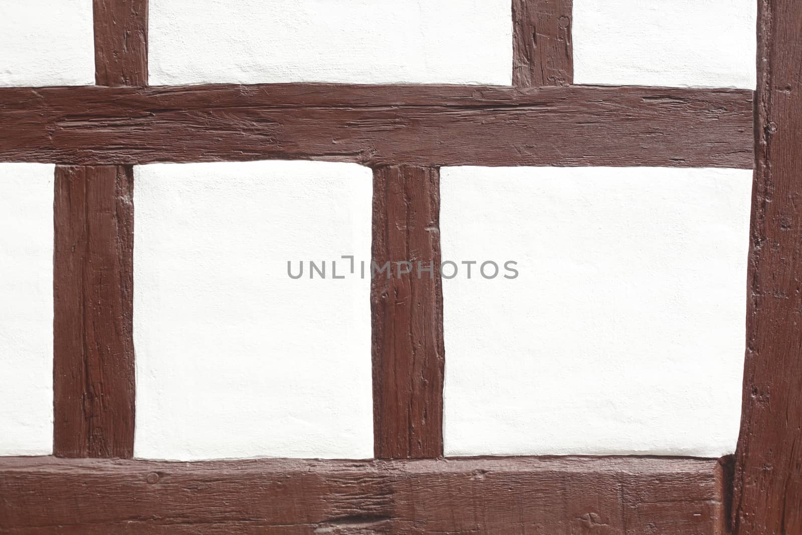 wooden beams on a half-timbered house wall