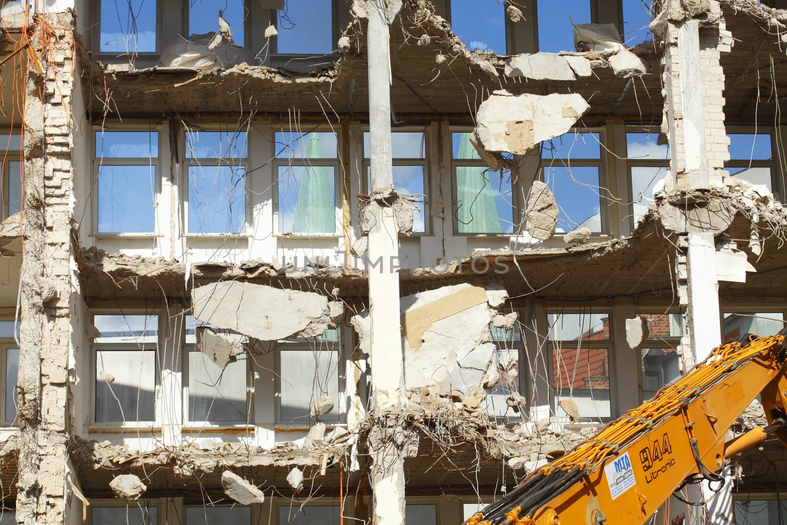 Building Demolition,  Condemned House, Bremen, Germany, Europe