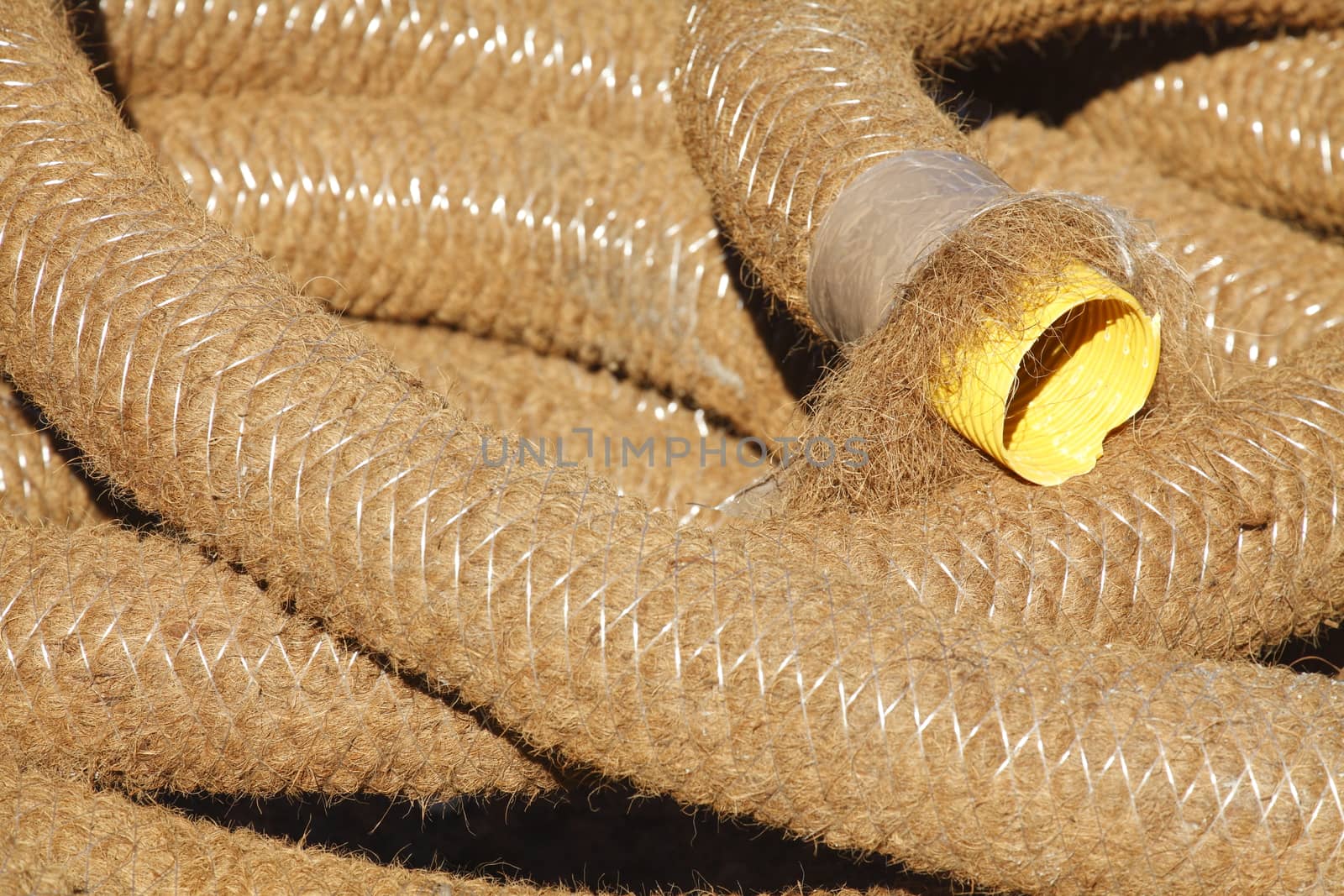 pipe plastic pipe on canal construction works