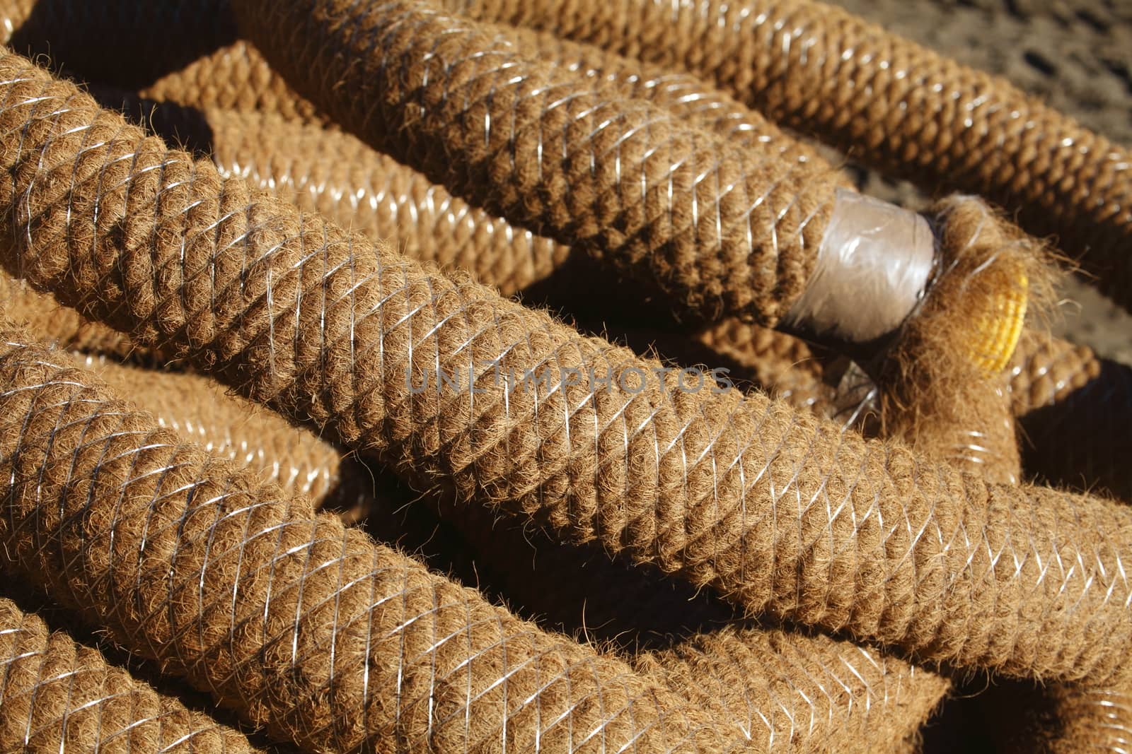 pipe plastic pipe on canal construction works