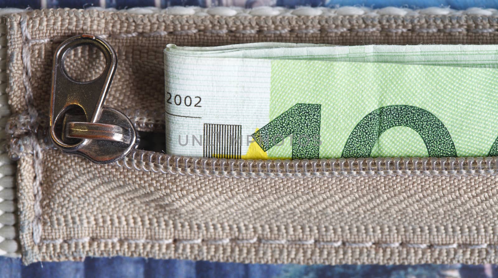 100 Euro Bill in Money Belt