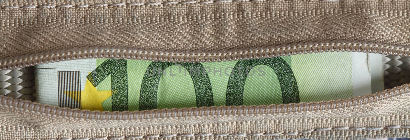 100 Euro Bill in Money Belt