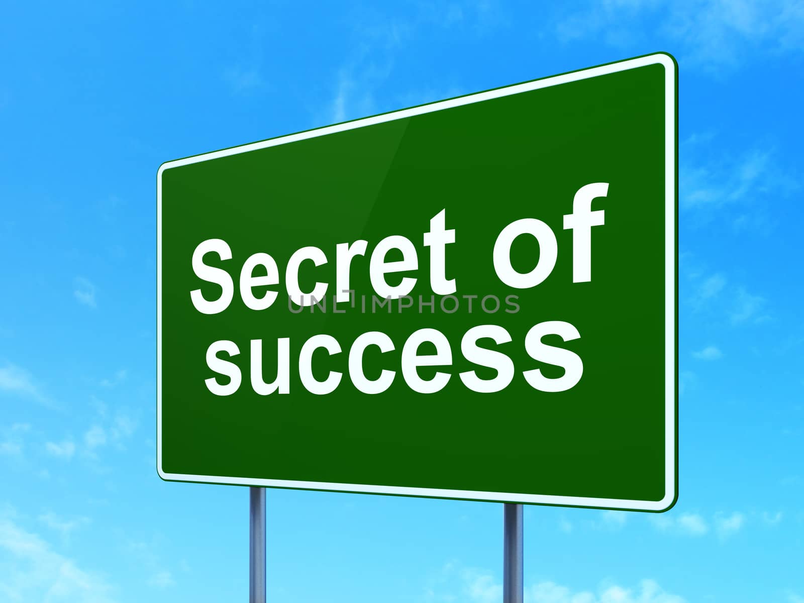 Business concept: Secret of Success on road sign background by maxkabakov