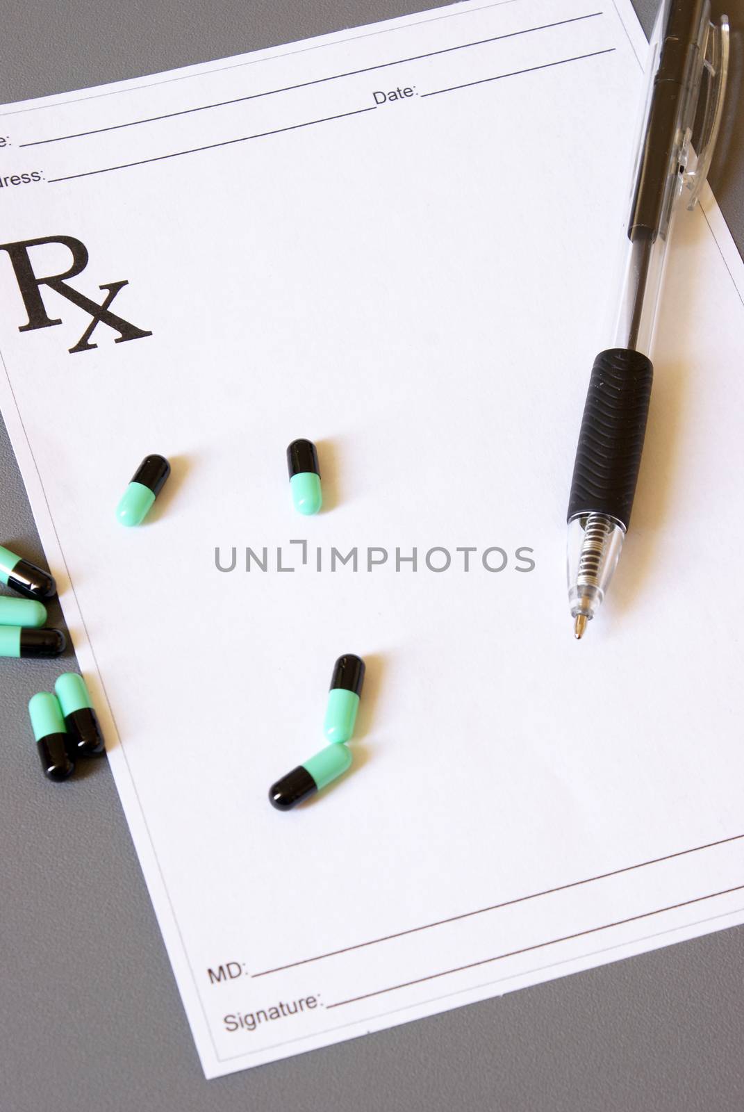 A medical script pad without anything wrote on it.