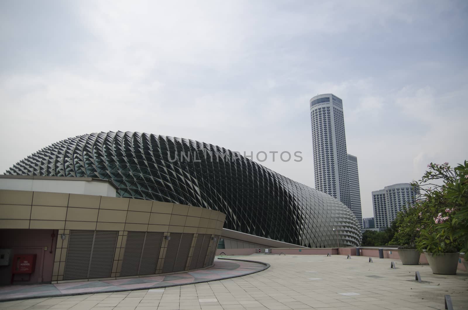 Modern transperent background perspective view to steel blue glass high rise building skyscrapers, industrial architecture