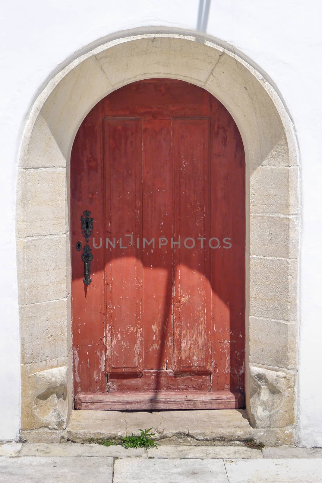 Old Red Arch Door by chrisukphoto