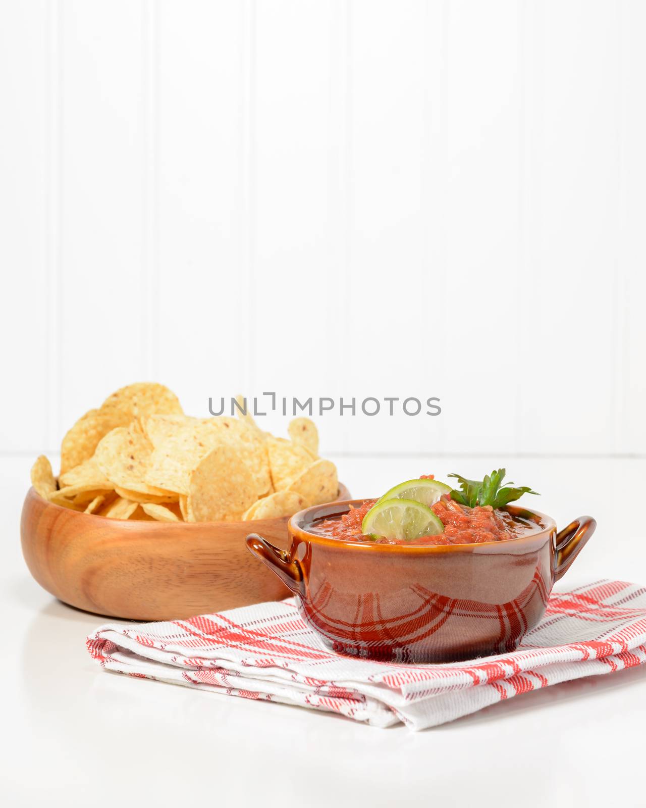 Salsa and Tortilla Chips Portrait by billberryphotography
