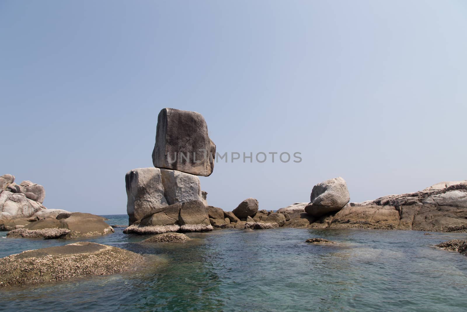 overlap pile up Stone at Hin-Son Island near lipe island of Anda by ngarare