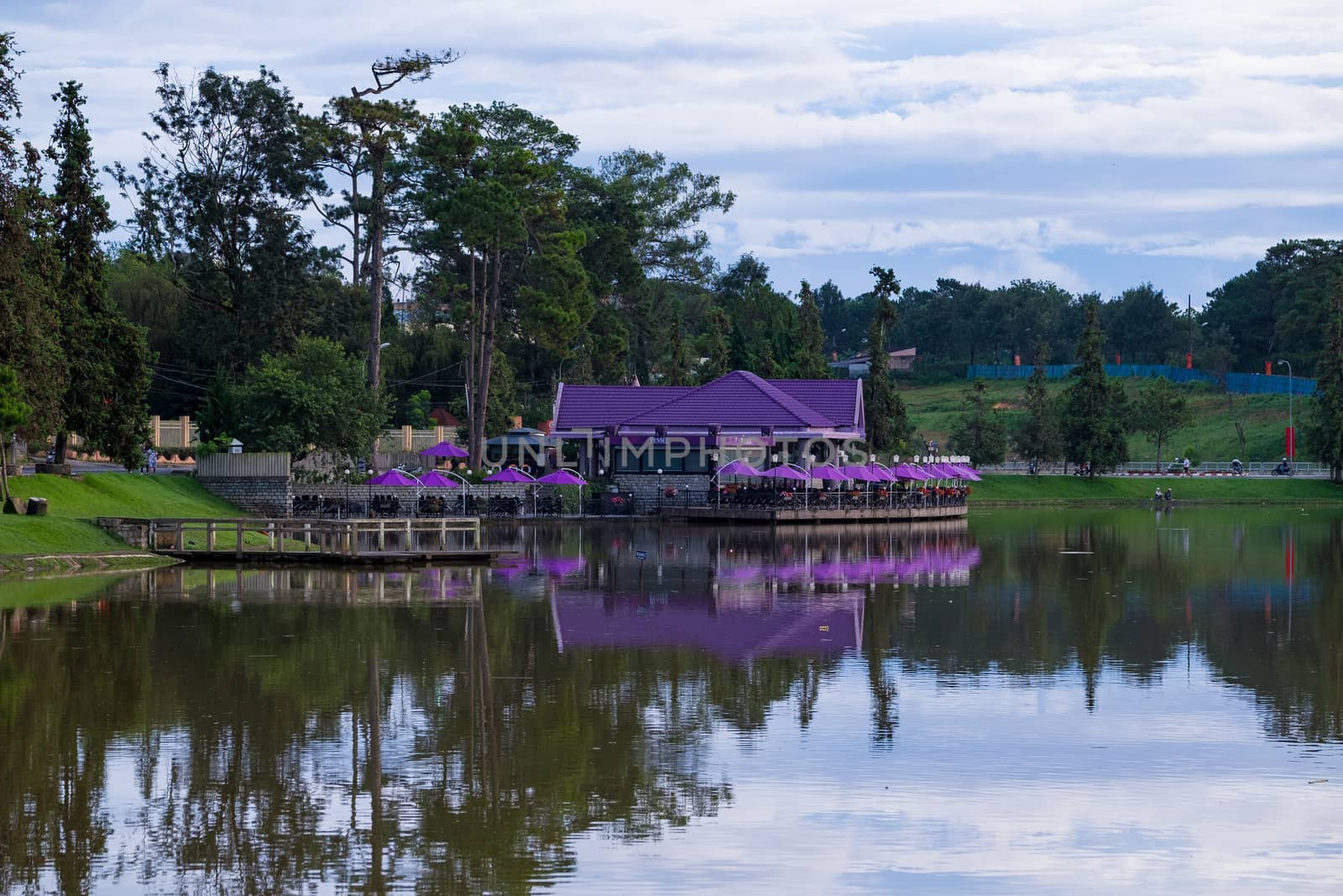 Early morning in Dalat city. Lam Dong, Viet Nam