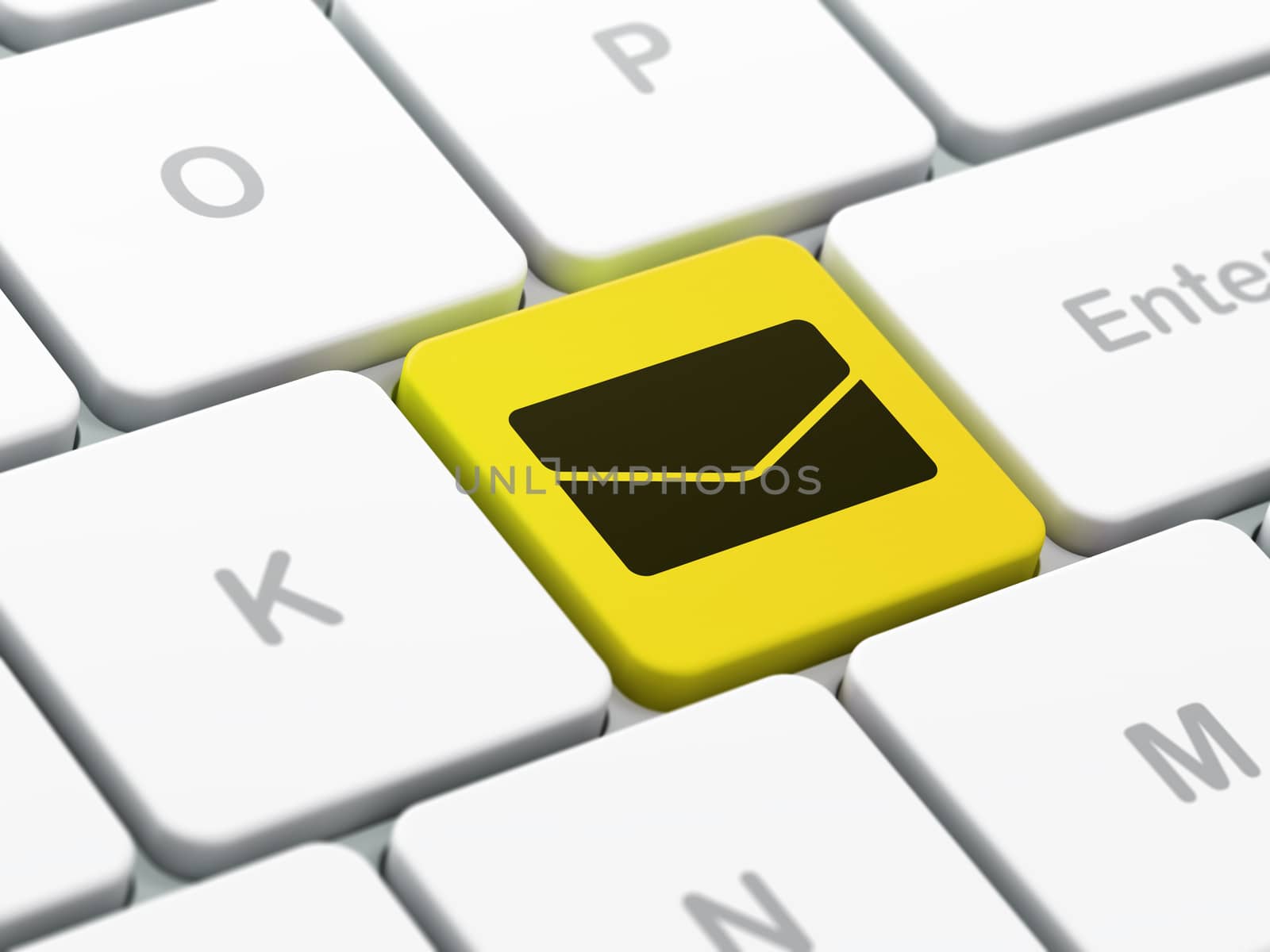 Business concept: Email on computer keyboard background by maxkabakov