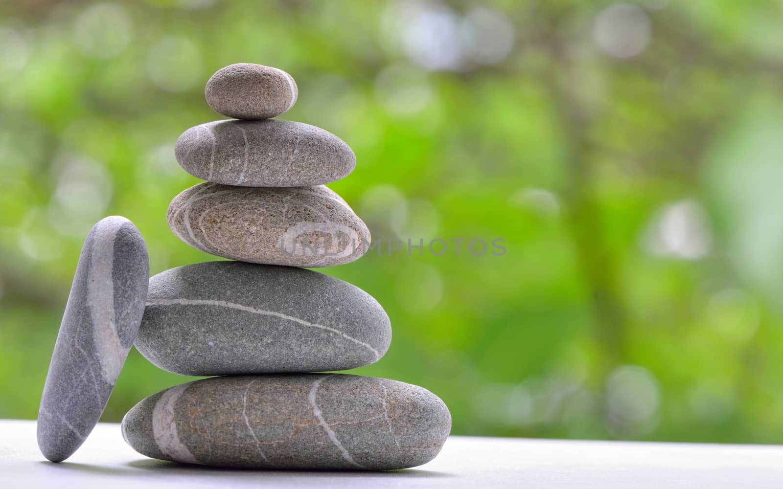 pile of stones isolated in nature