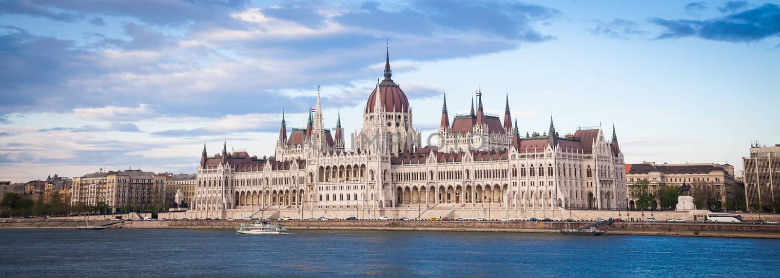 The Hungarian Parliament Building, a notable landmark of Hungary and a popular tourist destination of Budapest.