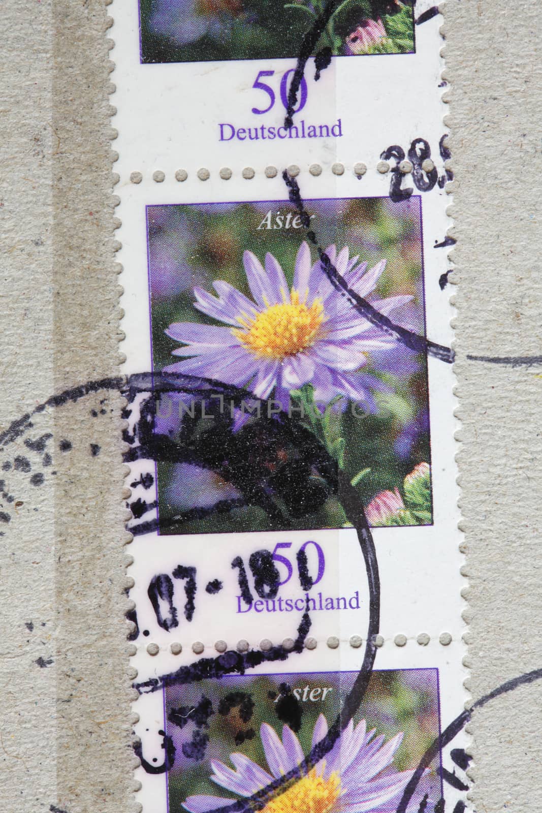 Poststamps on a Letter