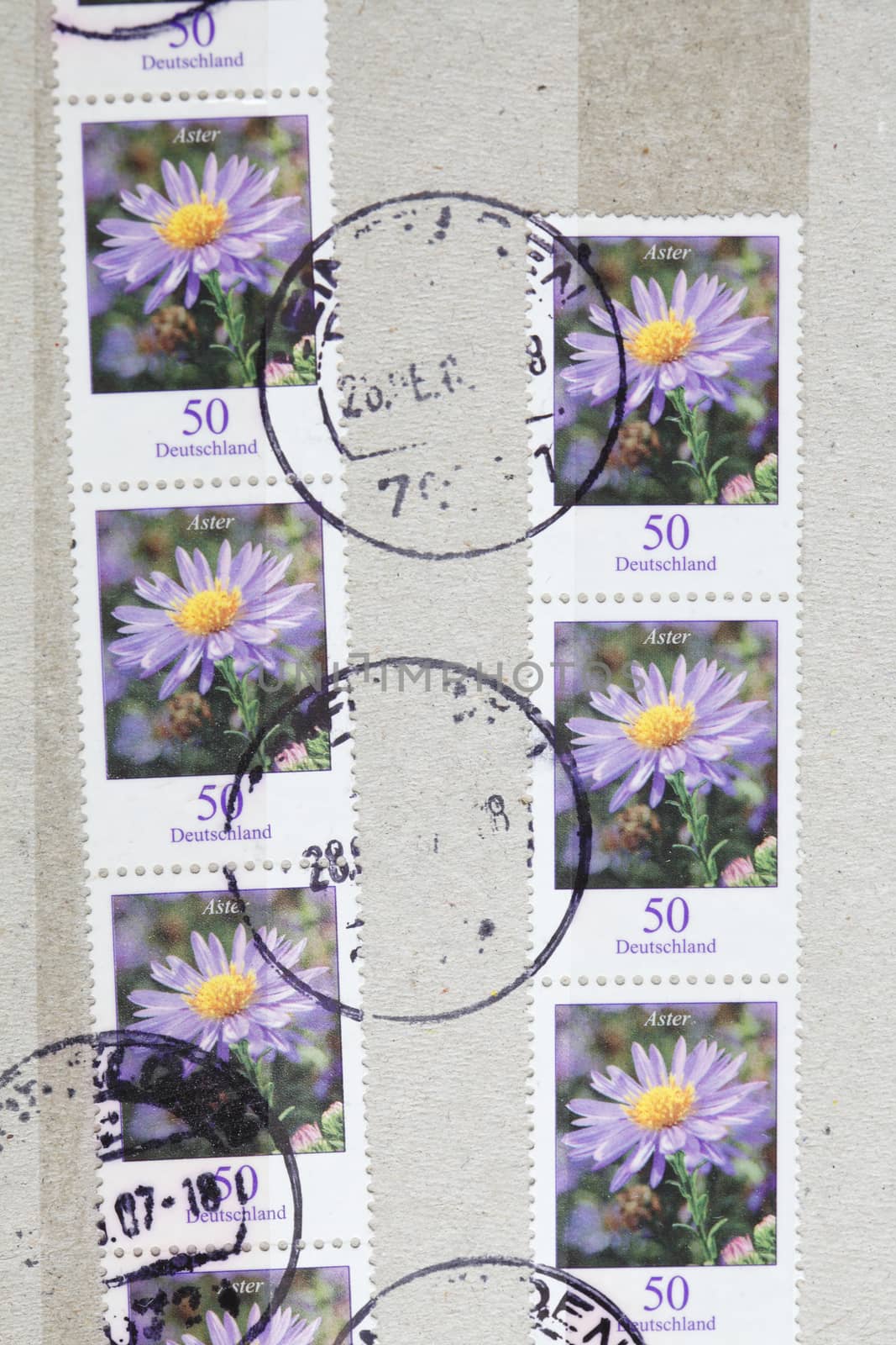 Poststamps on a Letter