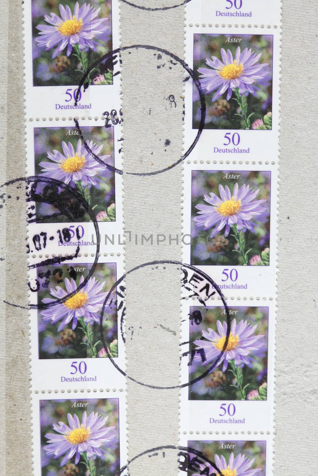 Poststamps on a Letter