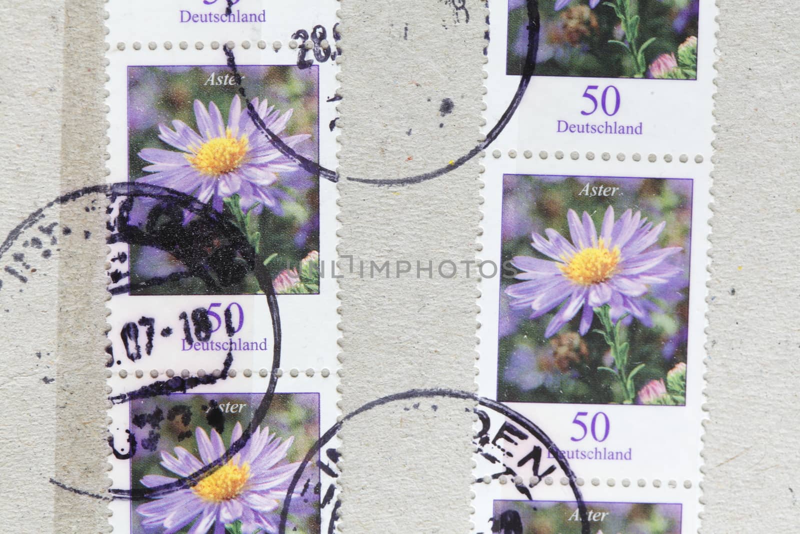 Poststamps on a Letter