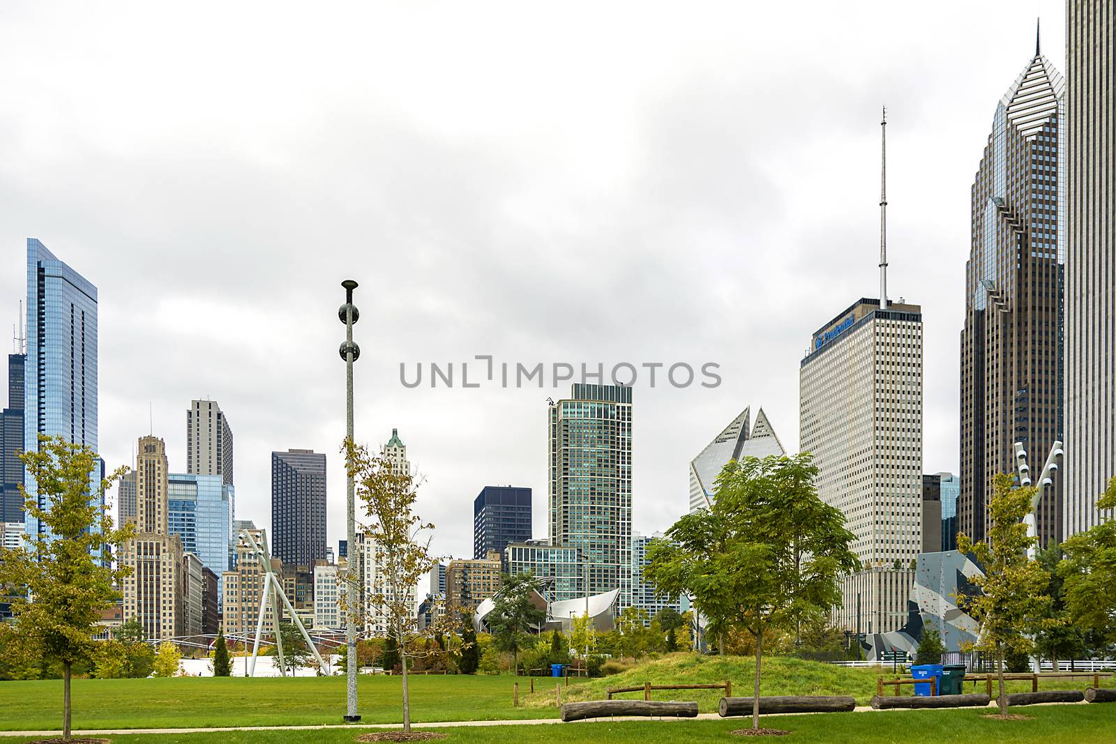 Chicago cityscape from millennium park by rarrarorro