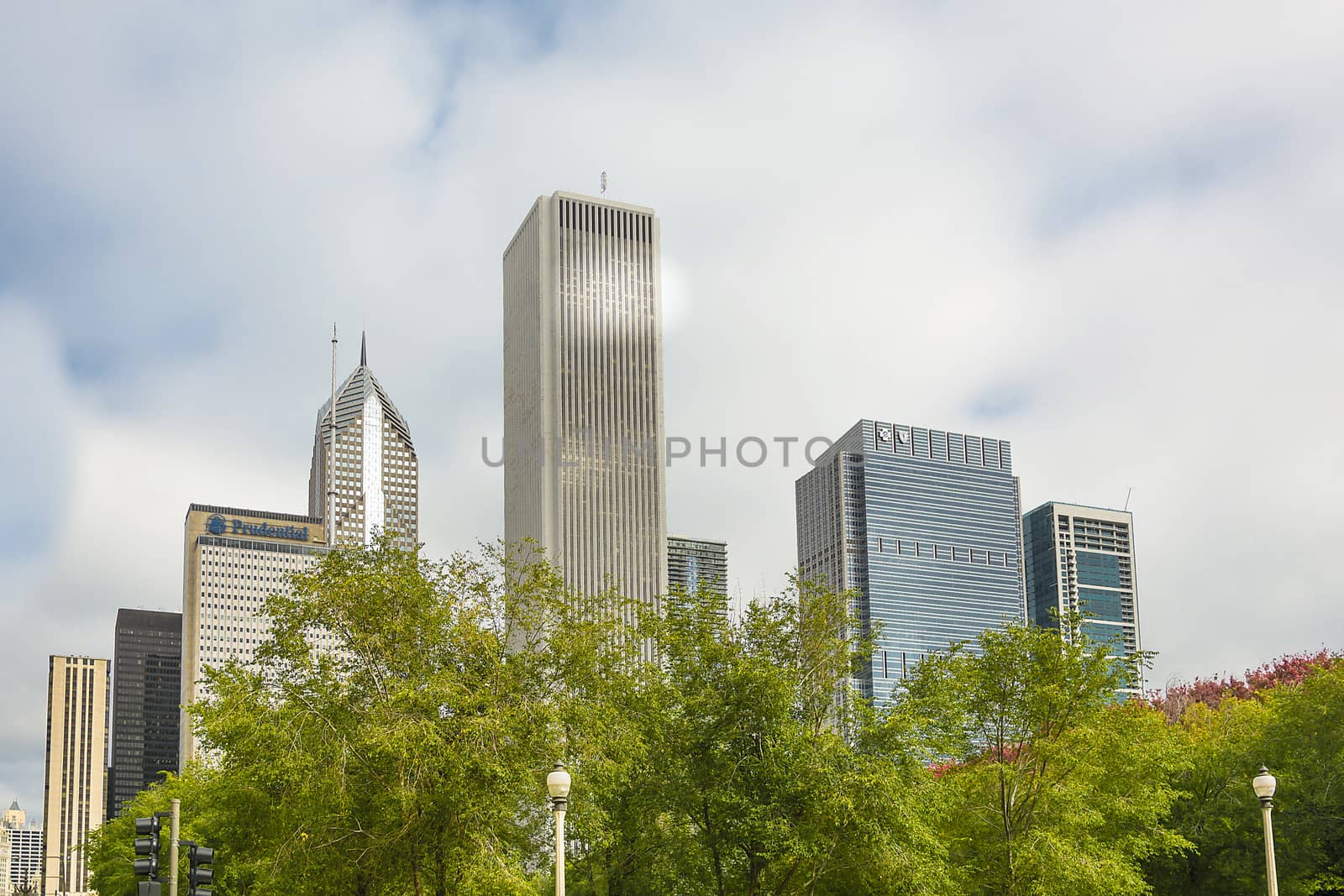 Chicago, IL, USA, october 28 2016 Chicago skyline from Millennium park