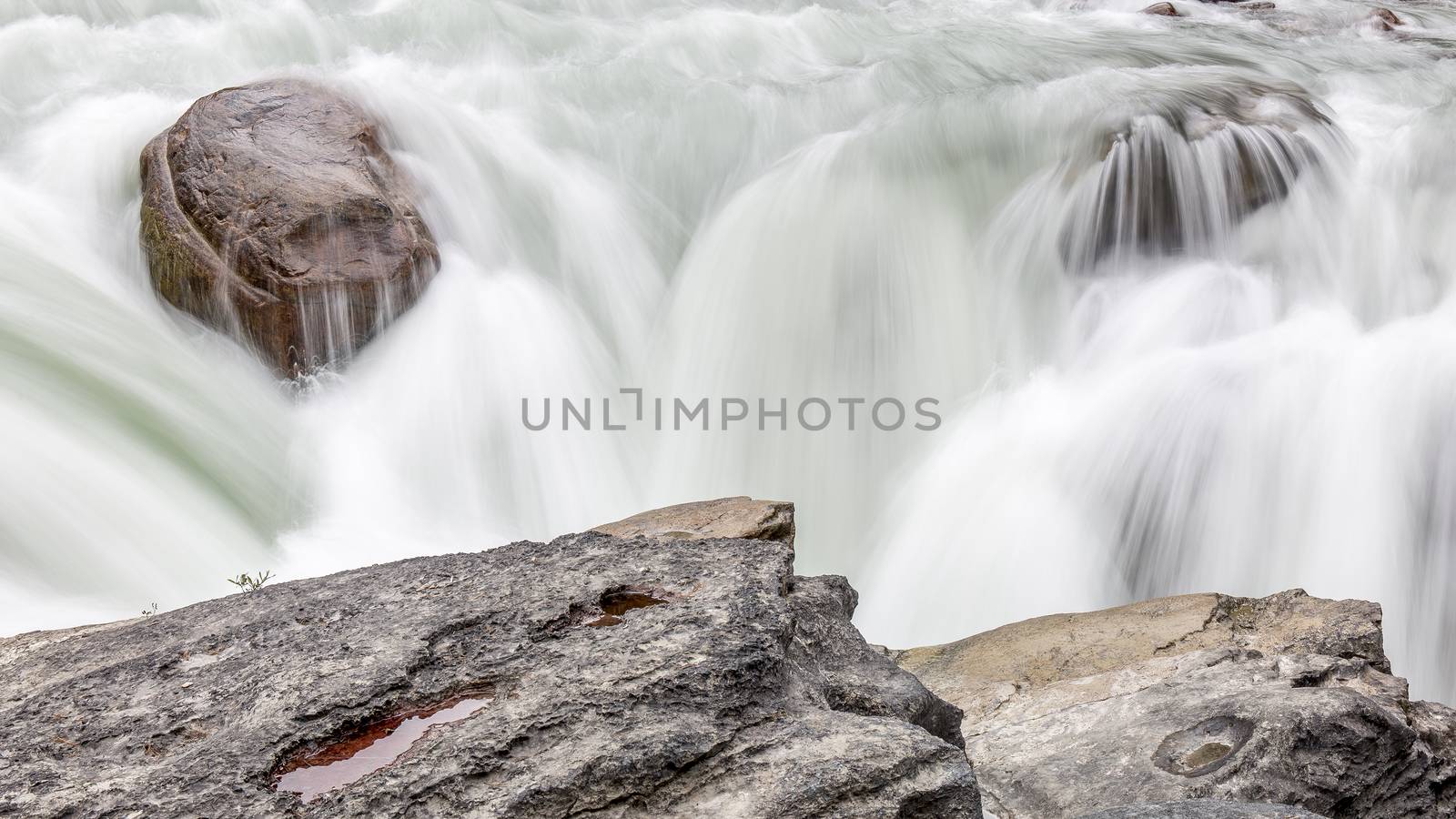 Waterfall - Jasper National Park, Canada by gonepaddling