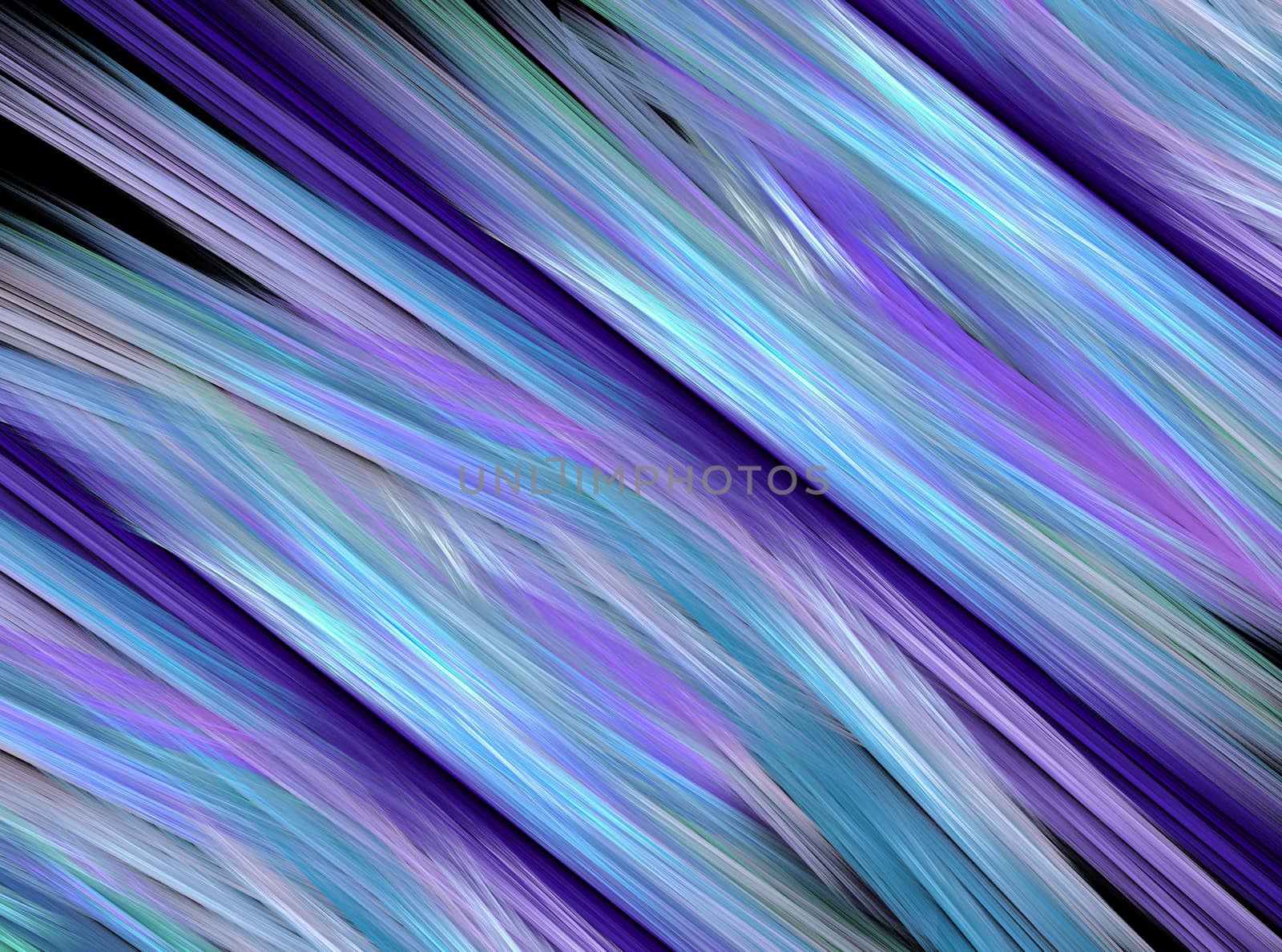 Fractal abstract background, chaotic lines and fiber cold tones