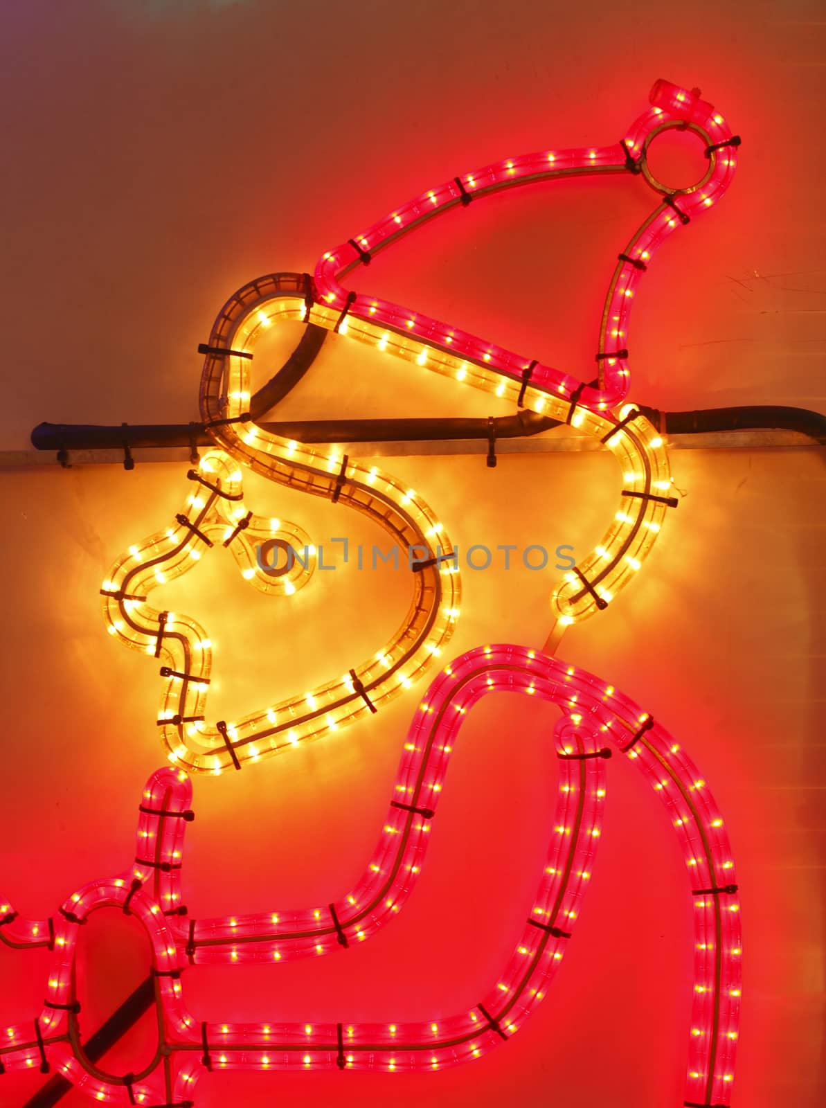 Christmas Decoration Father Christmas at dusk