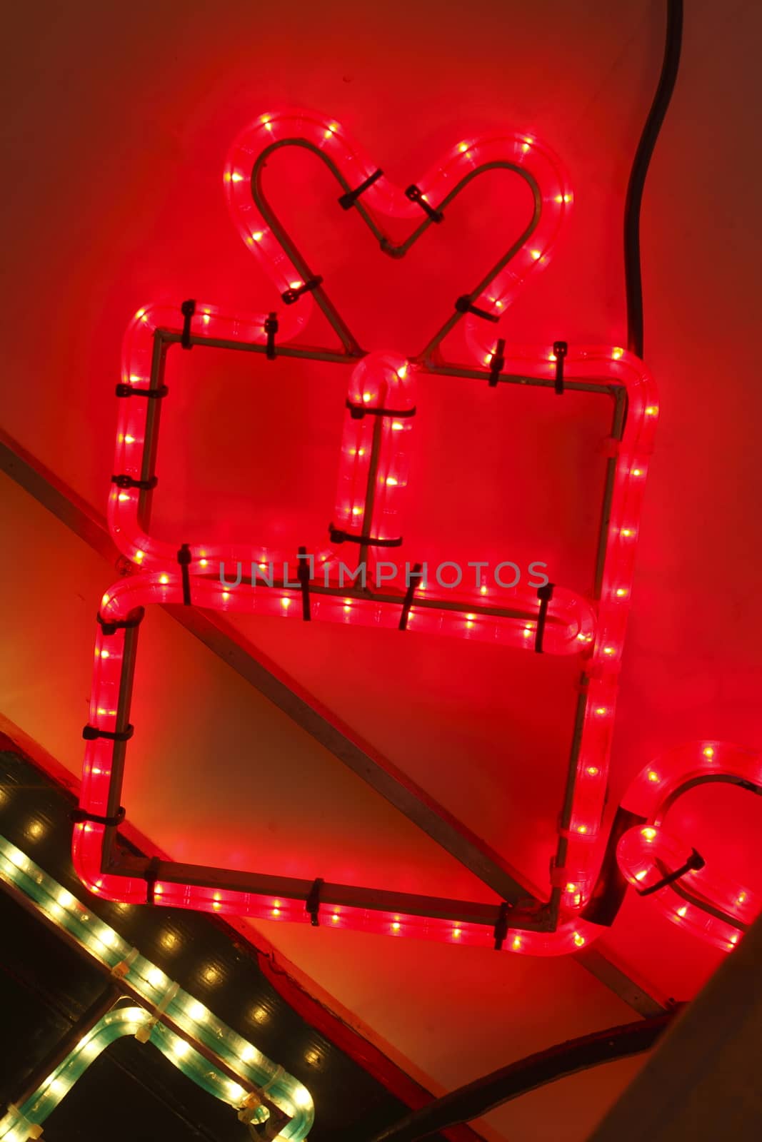 Christmas Decoration present, package at dusk