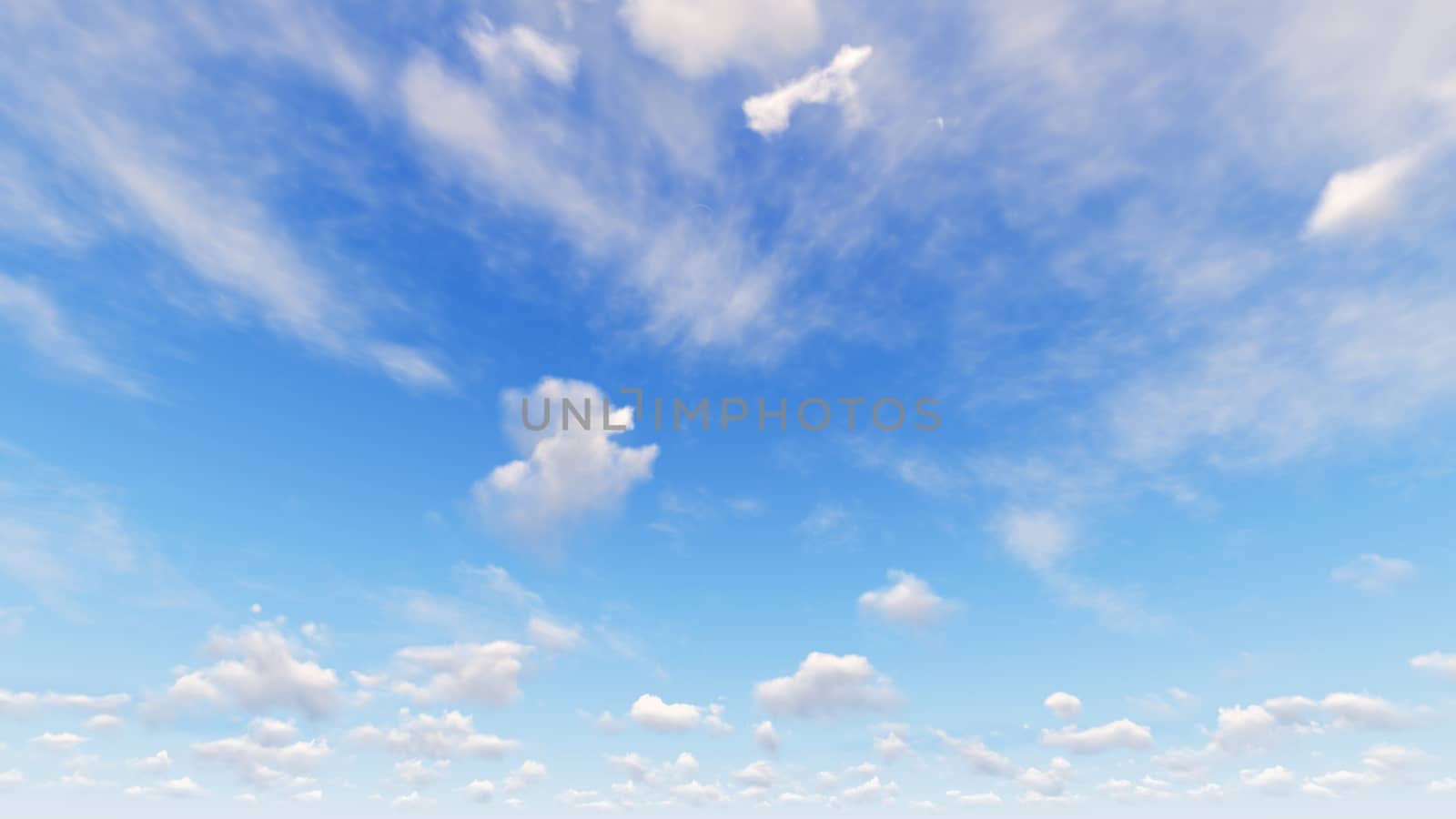 Cloudy blue sky abstract background, blue sky background with tiny clouds, 3d rendering

