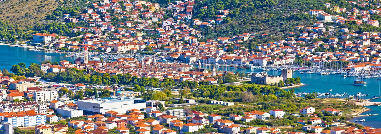 Trogir bay and Ciovo island panorama, Dalmatia, Croatia