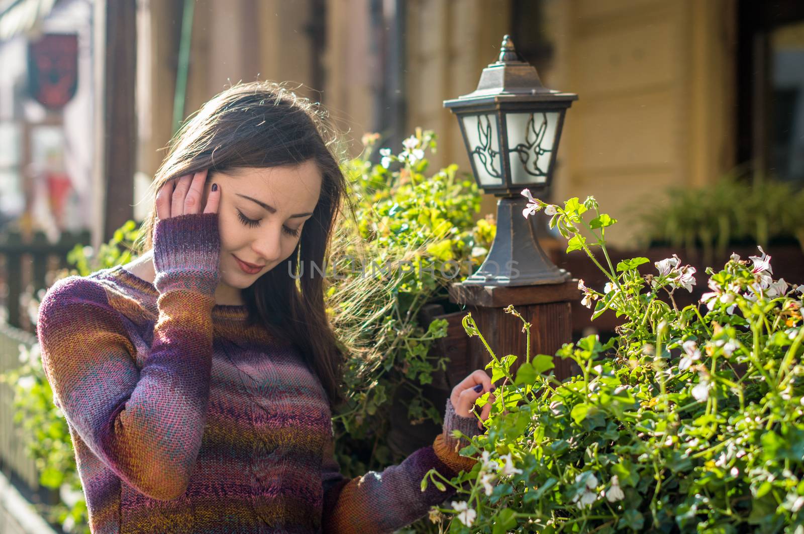 beautiful girl walks around the city by okskukuruza