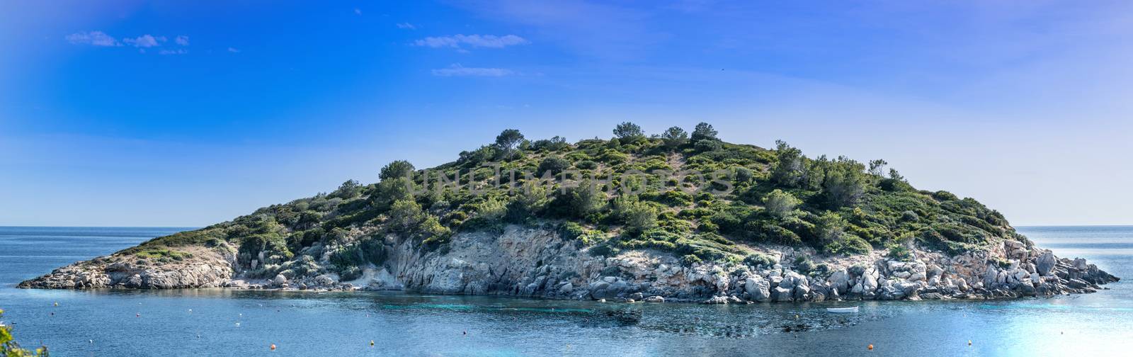 Panoramic view of the island Es Pantaleu by JFsPic