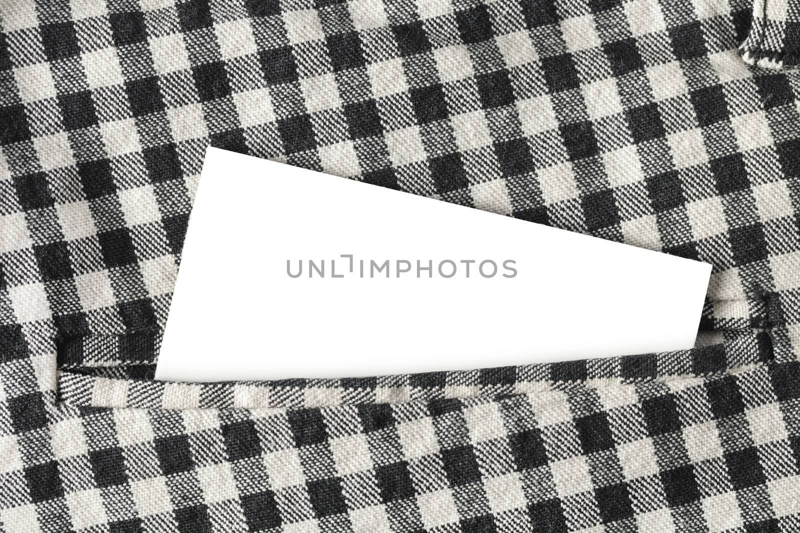 abstract background pocket of cotton fabric with a blank