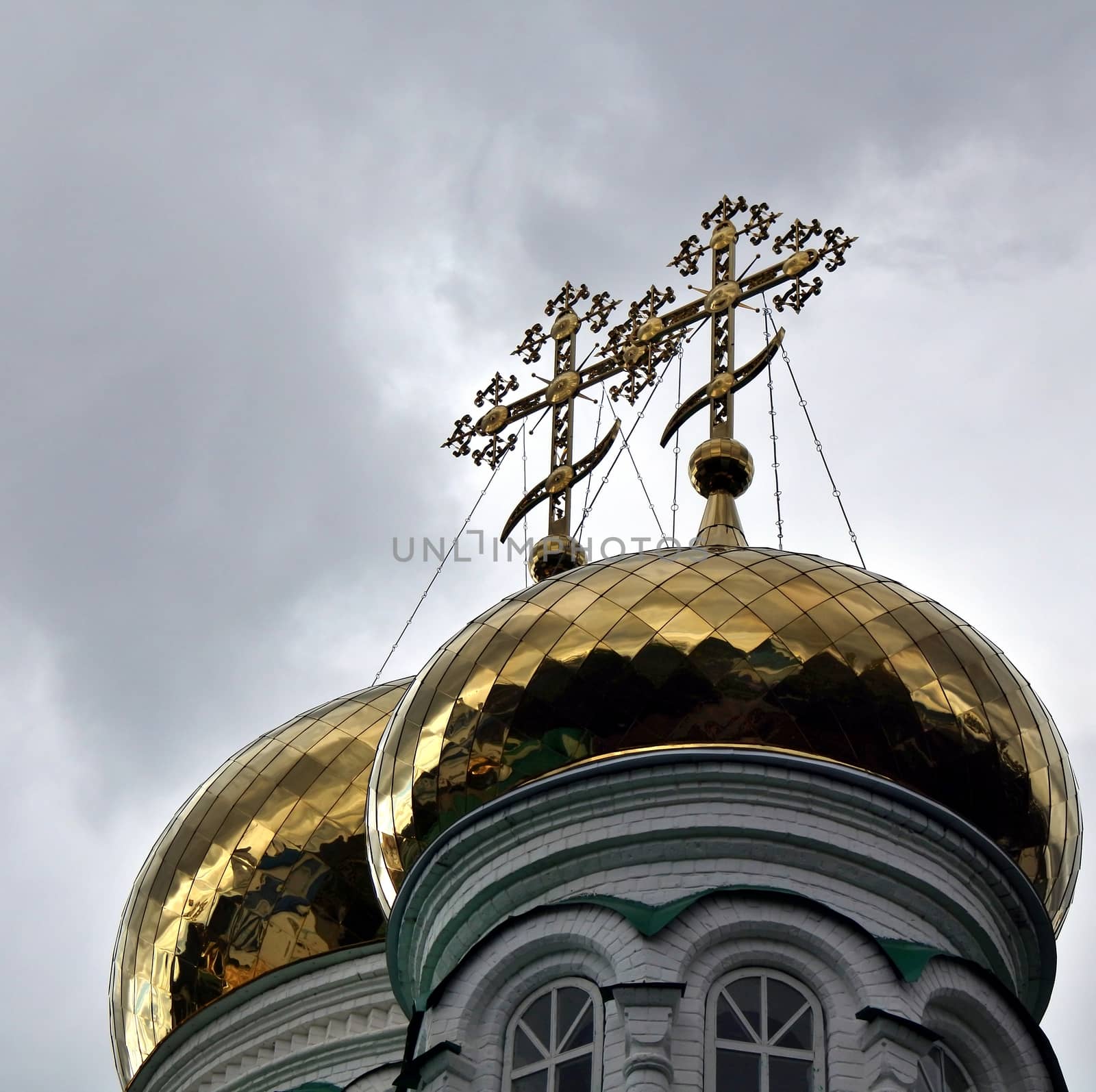 The Golden domes of Virgin Monastery of Raifa. The Virgin Monastery of Raifa. Kazan, Tatarstan Russia