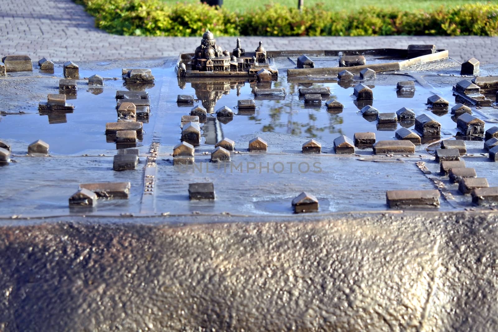 Volumetric map of the city-island Sviyazhsk in Tatarstan