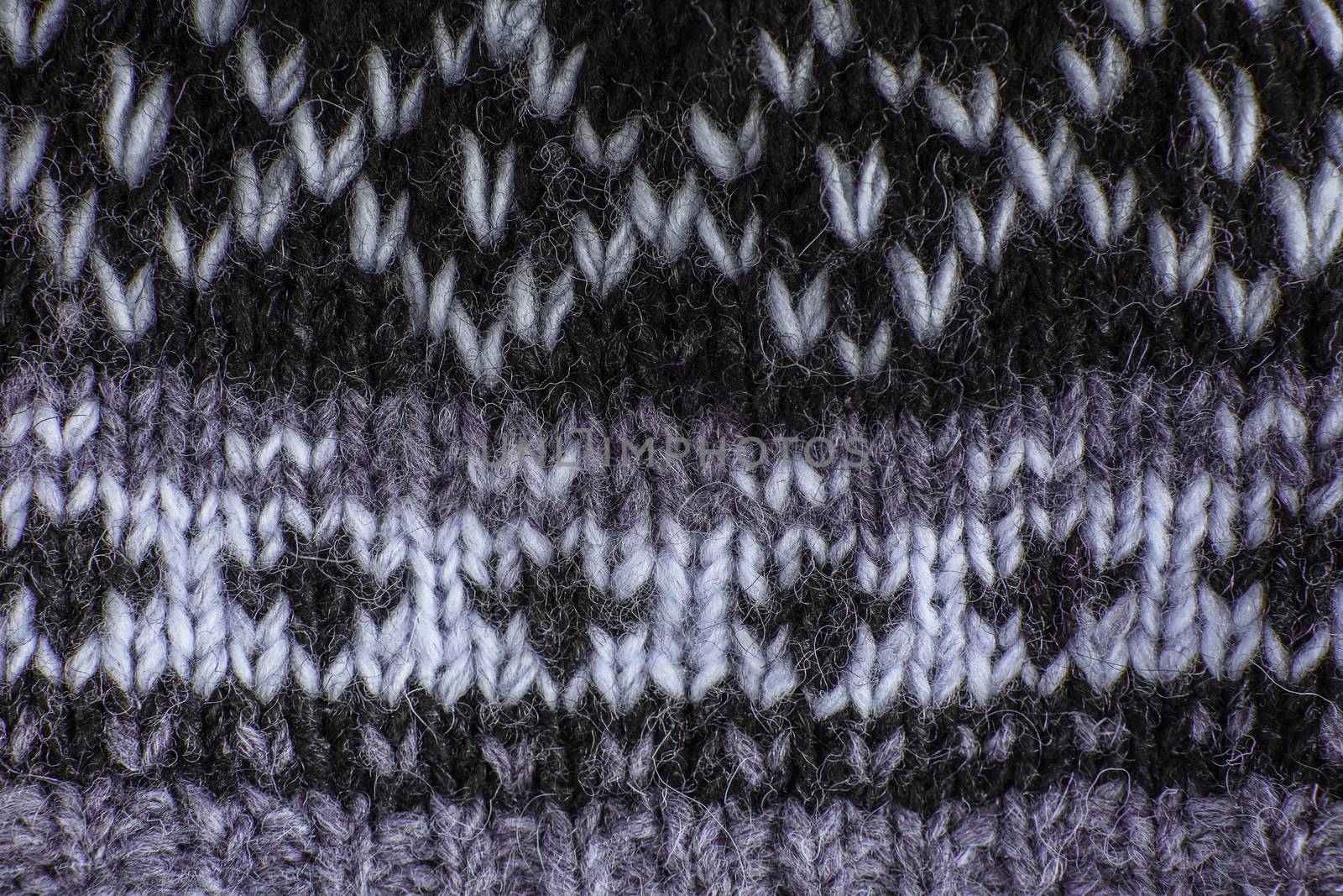 Real knitted fabric textured background. Ornament Norwegian style
