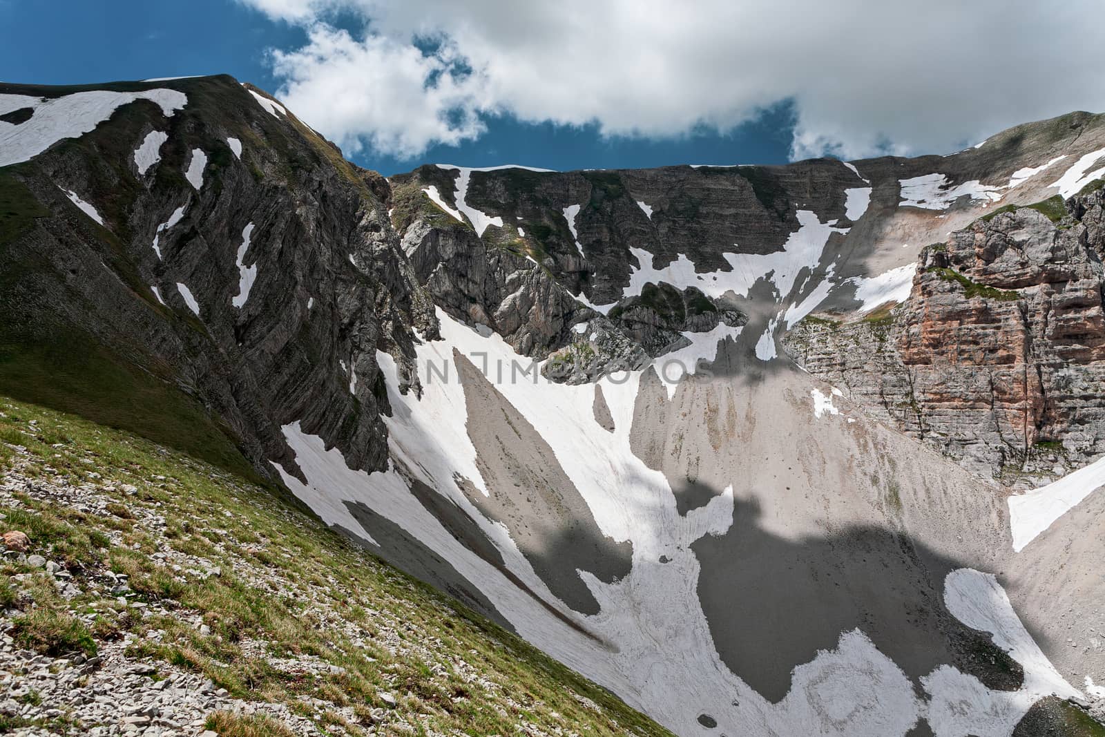 Top of the Redentore shooting from the side of Mount Vettore