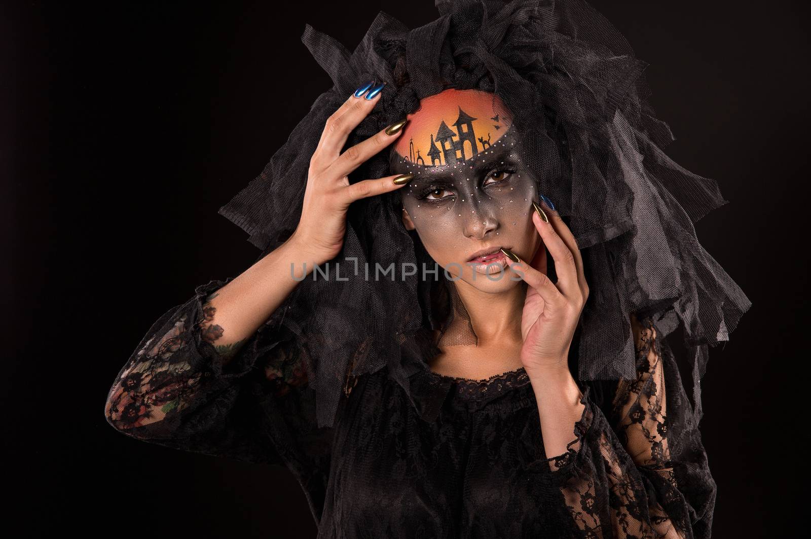 Scary Halloween Bride with Concept Scary Makeup by Multipedia
