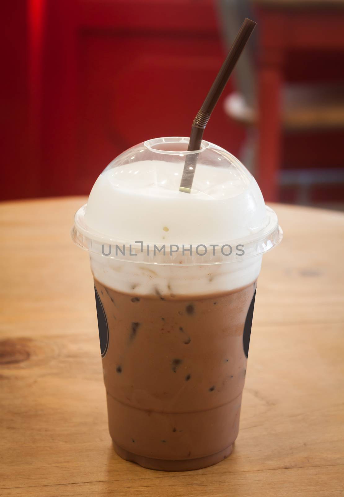 Iced coffee in coffee shop, stock photo