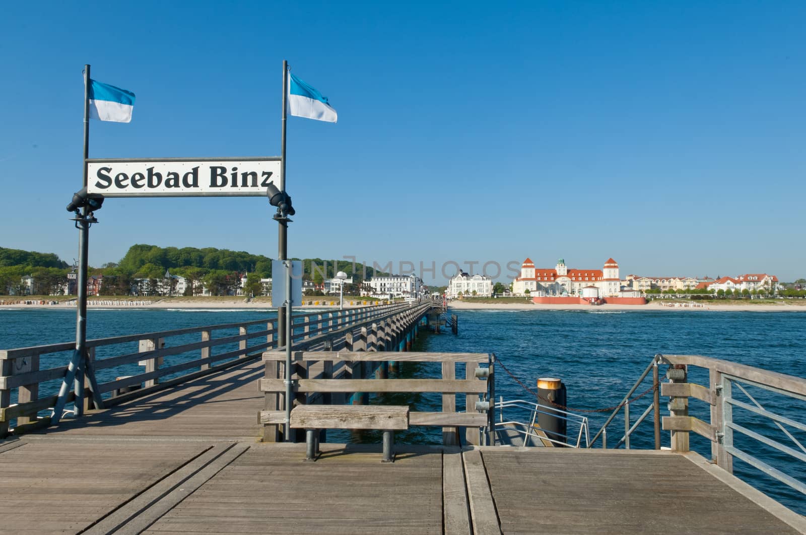 Binz view with Seebruecke, Ruegen, Germany