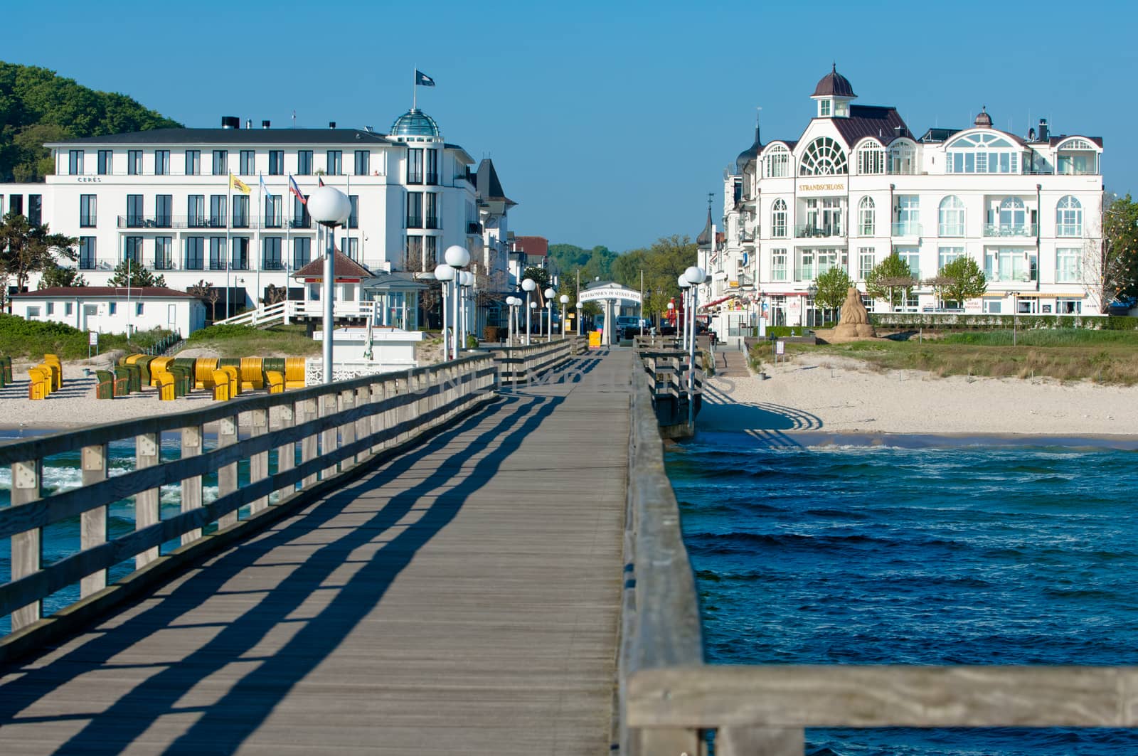 Binz view with Seebruecke, Ruegen, Germany