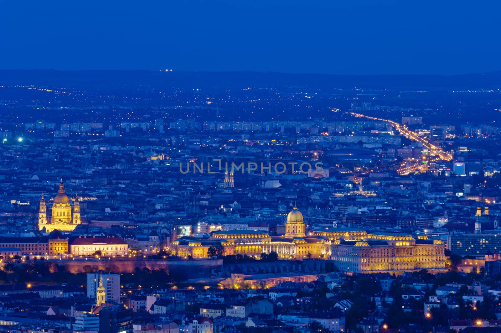 Evening skyline of Budapest with Buda Castle and Basilica
, Hungary