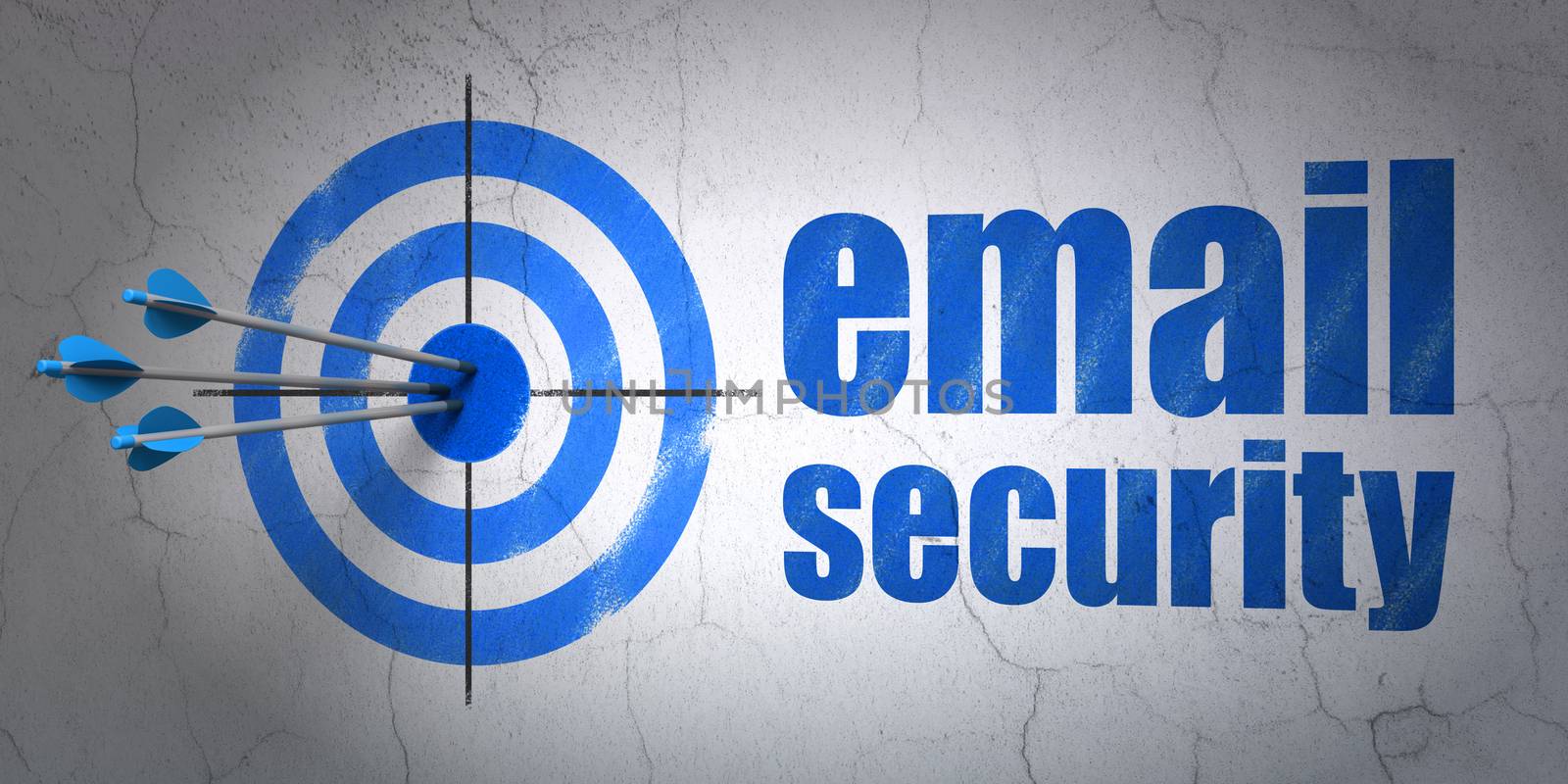 Security concept: target and Email Security on wall background by maxkabakov